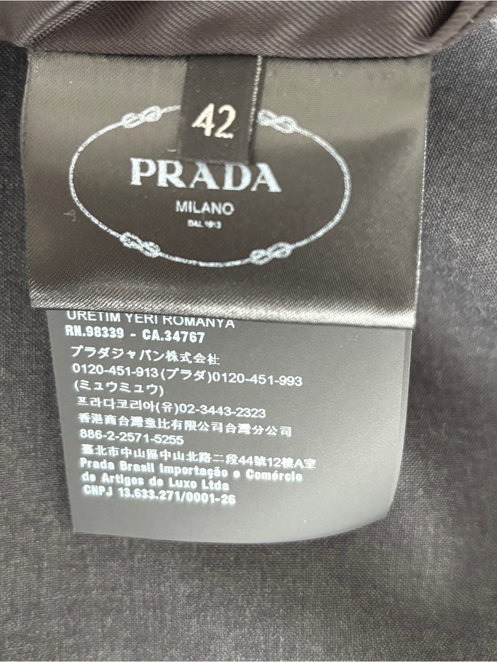 Prada Women's Blazer in Charcoal Grey - Picture 11 of 12
